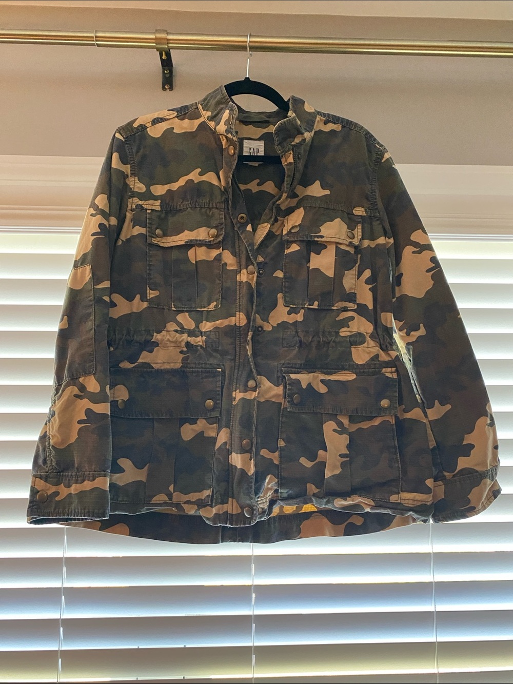 GAP Women's Green & Tan Camo Utility Jacket